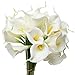 Sealike Latex Real Touch Lovely Artificial Calla Lily Wedding Bouquet Flower Bouquets 10 Pcs with Stylus