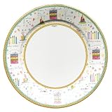 Caspari Set of 2 Birthday Paper Dinner Plates, Set of 16