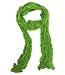 Green Gold Skinny Scarf Knit Lightweight 3.5"x88"