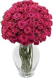 Deluxe Hot Pink Spray Roses 100 Blooms with Hourglass Vase