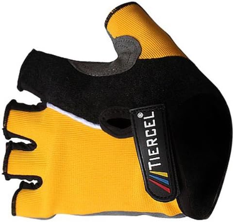 Bicycle Half Finger Gloves Mountain Bike Cycling Gloves Yellow