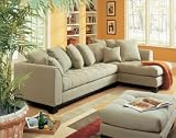 Elegance Collection – 2-piece Microfiber Sectional – Living Room Furniture