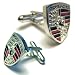 Silver Porsche Logo Automotive Car Cufflinks