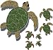 Turtle Group Ceramic Swimming Pool Mosaic - Green/Brown
