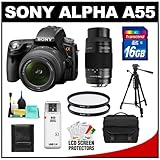 Sony Alpha A55 SLTA55VL 16.2 MP Translucent Mirror Technology Digital SLR C ....