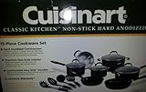 Cuisinart Classic Kitchen Non-stick Hard Anodized 15 Pc. Set Cookware Pots Pans