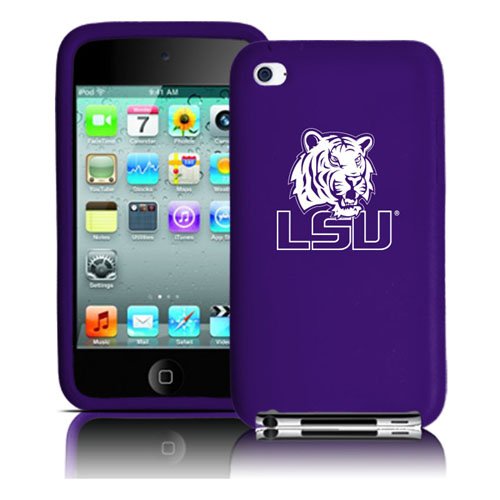 Tribeca FVA3616 Varsity Jacket Silicone for iPod Touch 4G Louisiana State - PurpleB004KVGQHG : image