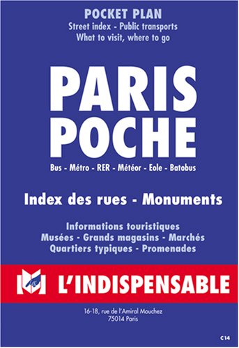 City Travel Guides Discounted  Livres : Plan de ville : Paris Poche, avec index des rues