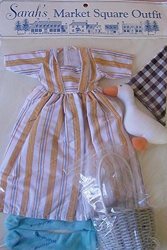 12" Colonial Williamsburg Doll Outfit ~ Sarah's Market Square Dress Basket and Duck by Williamsburg Colonial