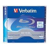 Verbatim 95529 50 GB 2x Blu-ray Double-Layer Branded Recordable Disc BD-R DL, 1-Disc Jewel Case