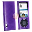 TPU Rubber Skin Case for iPod Gen5 Nano, Ellipse Purple