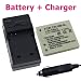Replacement Battery and Battery Charger for the Canon PowerShot SD400, SD430, SD450, SD600, SD630, SD750, SD1000 & TX1 Digital Cameras