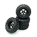 SD Tires 4 x 1:10 RC Off-Road Car Wheel Ties 5 Spokes Wheel Rim 12 mm Hex Blue RC Parts