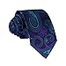 SetSense Men's Floral Paisley Jacquard Woven Tie Necktie Set