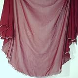 Belly Dancing Veil Half Moon, Full silver Sequin Embroidered Edge Chiffon Dancing Shawl