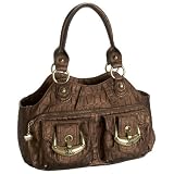 KATHY Van Zeeland Double Trouble Satchel,Espresso,one size