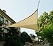 Cool Area Triangle 16 Feet 5 Inches Durable Sun Shade Sail with Stainless Steel Hardware Kit, UV Block Fabric Patio Shade Sail in Color Sand, furniture