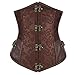 Burvogue Women's Steampunk Underbust Corset Waist Cincher Gothic Bustier Top