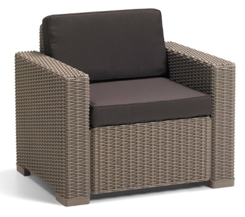 Allibert 192878 Lounge Sessel California Chair, Rattanoptik, Kunststoff, cappuccino, 2-er  Preisvergleich