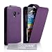 Yousave Accessories TM Purple Leather Flip Case Cover For The Samsung Galaxy Ace Plus S7500 With Screen Protector Film And Grey Micro-Fibre Polishing Cloth