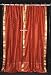 Tie Top Rust Silk Sari Drapes, Panels, saree Curtains