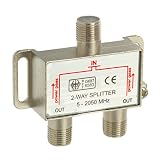 2-Way Coax Cable Splitter 2Ghz Cable TV Video HDTV