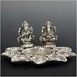 Hindu Gift: Set of Laxmi & Ganesh Diya Holders