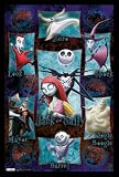 (22x34) Nightmare Before Christmas Movie Grid Poster Print