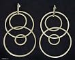 Gold plated earrings, 'Luxury Puzzle' Gold plated earrings, 'Luxury Puzzle'