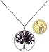 Amethyst Tree of Life Gemstone Jewelry Best Friend Necklace Silver Pendant for Deluxe Gift 18