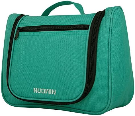 Toiletry Bag, Nuowin Candy Series Travel Toiletry Organizer with Hanging Hook Cosmetic Bag / Makeup Case (Tiffany Green)