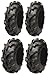 Full set of ITP Mega Mayhem (6ply) 27x9-12 and 27x11-12 ATV Tires (4)