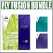 FLY Fusion Notebook 3-Pack Color Bundle (Blue, Purple, Teal)