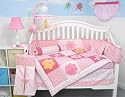 Mirabella Garden Pink Baby Crib Nursery Bedding 10 pieces Set ** Below Cost Clearance! Limited Qty. **