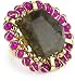 Depyc "Vintage Collection" Labradorite and Fuchsia Jade Ring