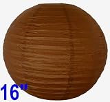 Dark Brown Chinese/Japanese Paper Lantern/Lamp 16″ Diameter – Just Artifacts Brand