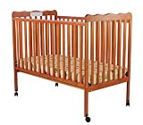 Dream On Me Classic 2 in 1 Convertible Stationary Side Crib, Pecan