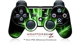 Sony PS3 Controller Skin Lightning Green