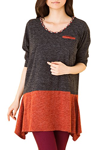 (Goldjapan)ゴールドジャパン 大きいサイズ レディース バイカラー ニット ワンピース 半袖 半そで 七分袖 7分袖 ミニチュニック ワンピース ミニ丈ワンピース ミニワンピ チュニック Aライン 体型カバー フォーマル パーティー ドレス 結婚式 二次会 入学式 入園式 カジュアル エレガント きれいめ ワンピ エレガント l3-46650