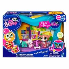 Littlest Pet Shop - 2-in-1 Pet Spotlight - Super Light-Up Scene Playset - mit Chihuahua #1585 & rosa Maus #1586 - OVP
