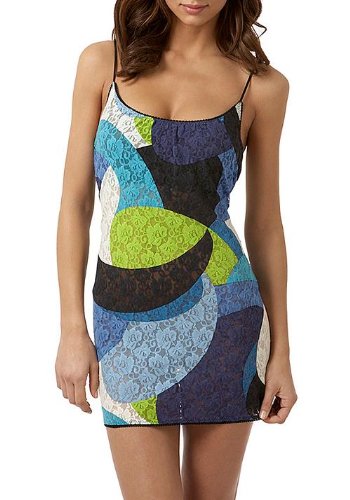 OnGossamer Basal Art Stretch Lace Chemise Sleepwear