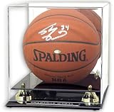 Golden Classic Basketball Display Case with Mirrored Back