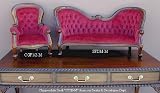 Miniature Victorian Double-End Show-Frame Sofa