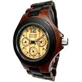 Tense Multi Eye Two Tone Mens Sandalwood Wood Watch G4300SD
