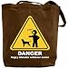 Canvas Tote Bag Brown  Danger : Angry Labrador Retriever Owner  Dog