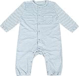 (ポッケポッシュ)Pokke Poche 日本製 ベビー60-90cm ナチュラル長袖カバーオール【2016-0010】 60cm ブルーボーダー