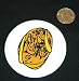3 button / pin printed with england, ancient, art, sculpture, object, cultural, gold, europe, united kingdom, article, artifact