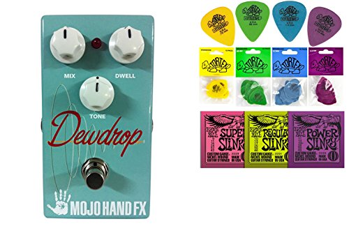 Mojo Hand FX Dewdrop Reverb String Bundle w/ free 2 Items: Ernie Ball Guitar Strings, 1 Dozen Dunlop Tortex Picks