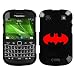 BLACKBERRY BOLD 9930 RED BATMAN ON BLACK HARD CASE COVER