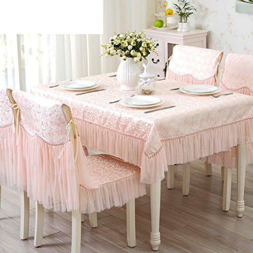Pastoral lace tablecloth fabric cloth placemats Chair cover pad set coffee table round table cloth cloth towel cover-D 90x90cm(35x35inch)